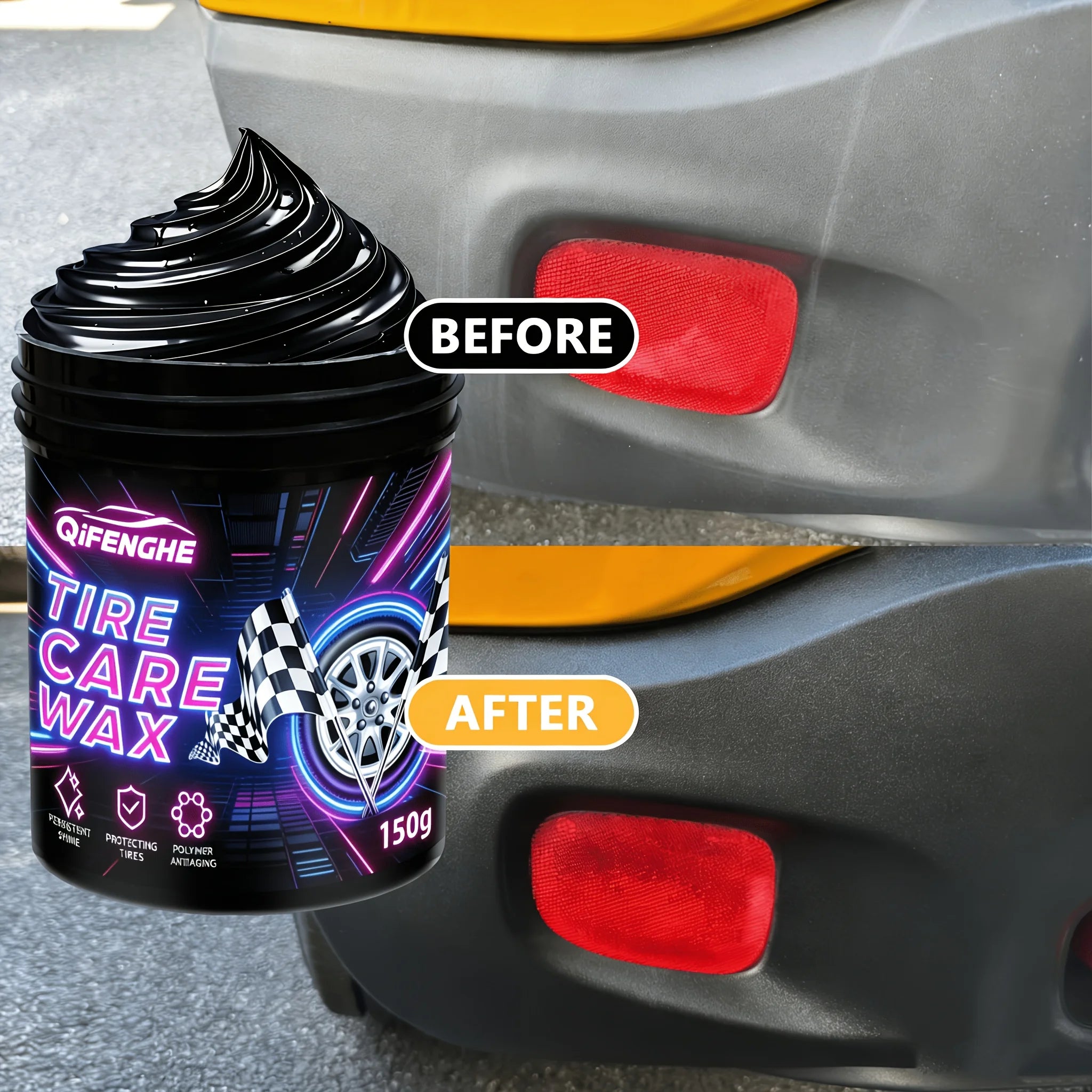 Tire Blackening Coating Paste – Shine & Protective Polish Wax Tire Polish Wax Oasis Select