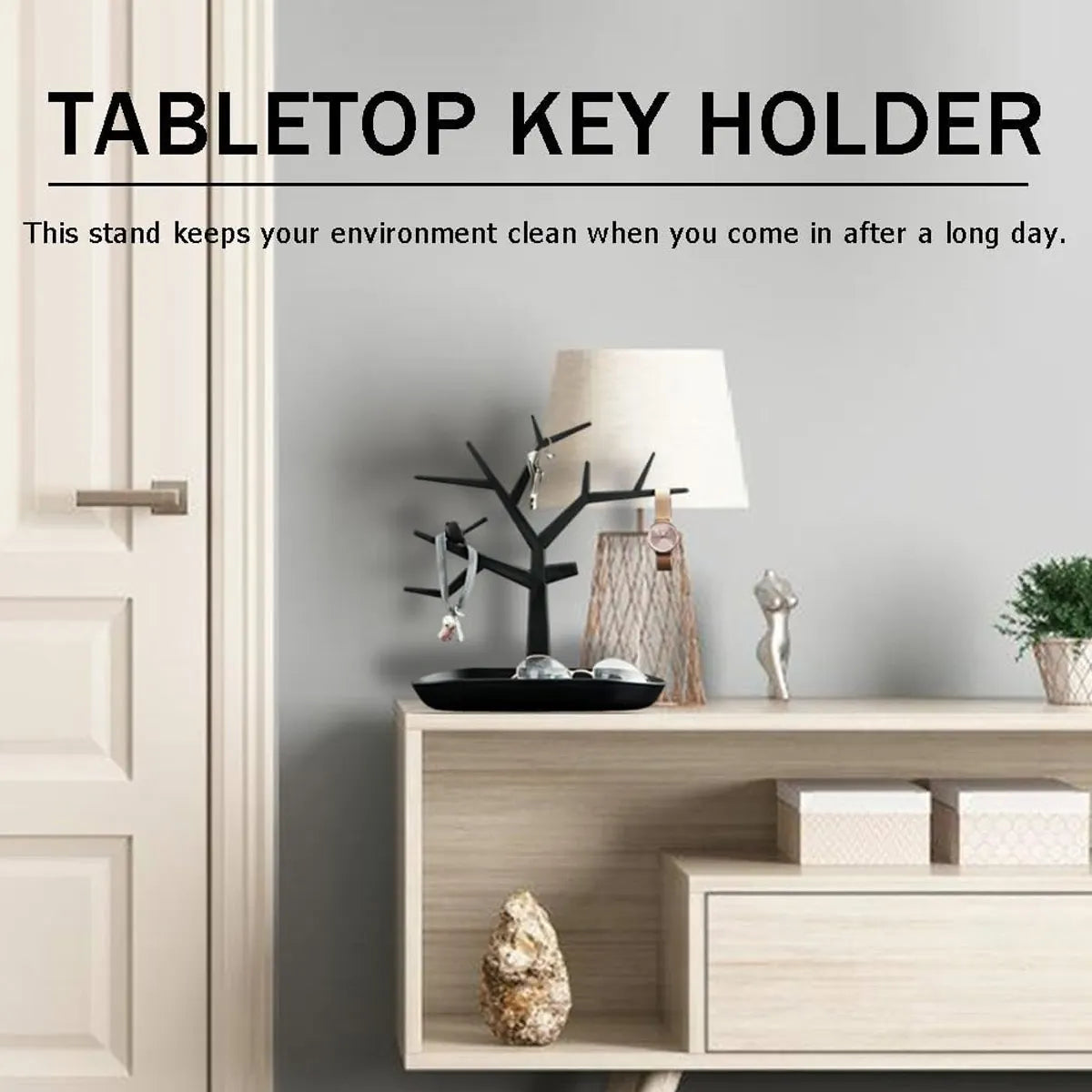 Creative Tree Shaped Jewelry Display Rack, Desktop Key Holder, Earrings, Rings, Watches, Multifunctional Storage Hanging Rack Oasis Select