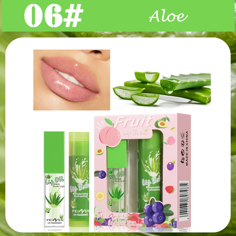 Fruit Lip Oil Set – Moisturizing Nourishing Lip Care Gift Lip Oil Gift Set Oasis Select Aloe
