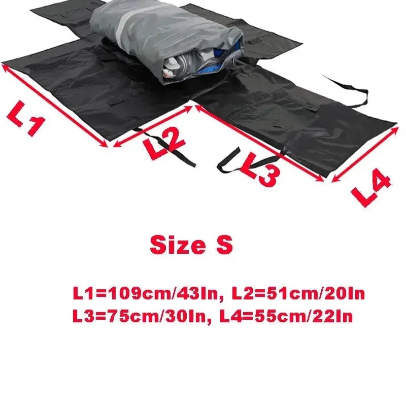 Inflatable Boat Storage Bag PVC Boat Carrying Bag Kayak Folding Storage PVC Inflatable Boat Foldable Storage Bag for Car Oasis Select Size S