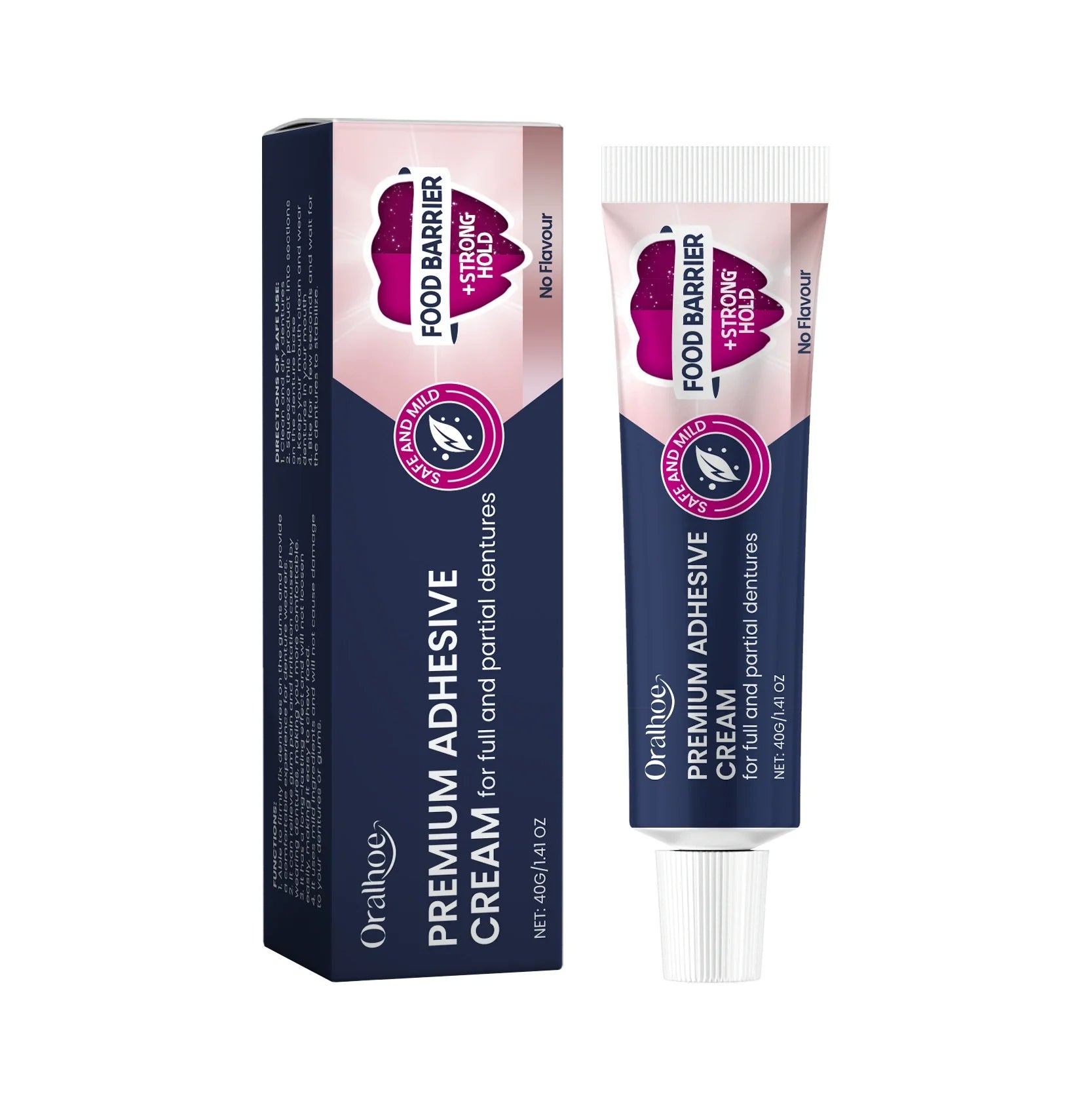 Oralhoe Denture Adhesive Cream – Long-Lasting Secure Hold Denture Adhesive Cream Oasis Select