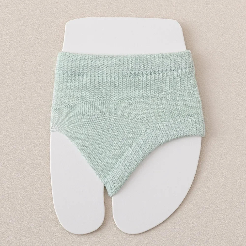 New Casual High Heels Forefoot Pad Socks Cotton Solid Color Flip-flop Toe Socks High Elasticity Breathable Boat Socks Oasis Select Light Green