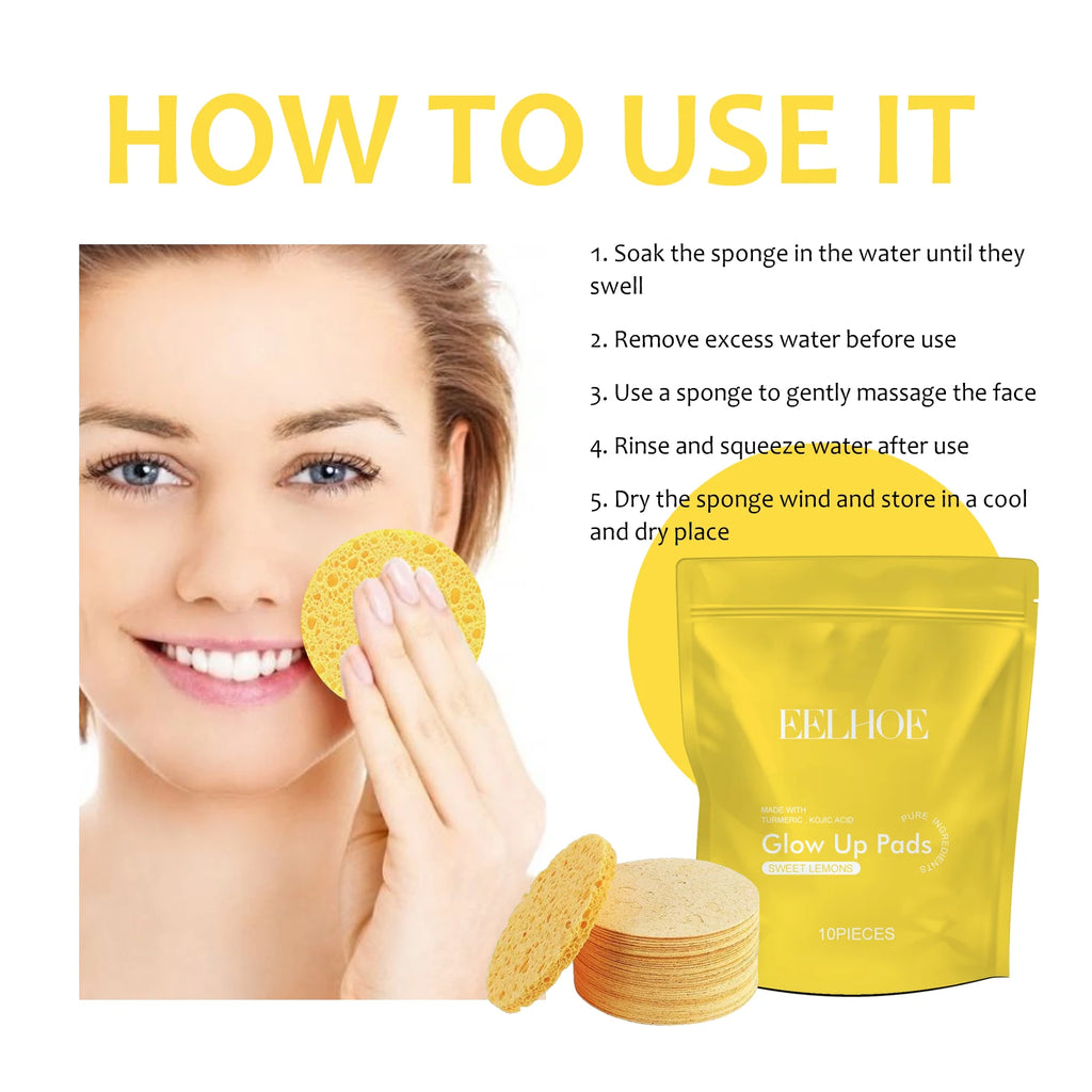Turmeric Cleansing Pad Deeply Cleanses Skin Removes Dirt Acne Treatment Controls Oil and Softens Exfoliated Tender Skin 10Pads Oasis Select