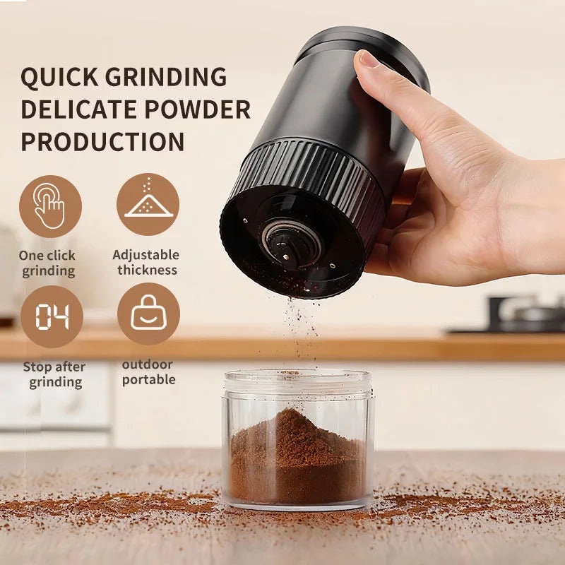 Portable Electric Coffee & Spice Grinder – Compact Multifunction