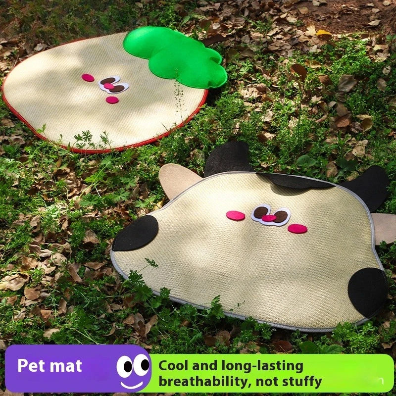 Summer Cooling Pet Mat - Cartoon Cat Bed & Scratcher, Sofa - Protective Cat Sleeping Pad, Anti - Scratch Nap Mat Oasis Select
