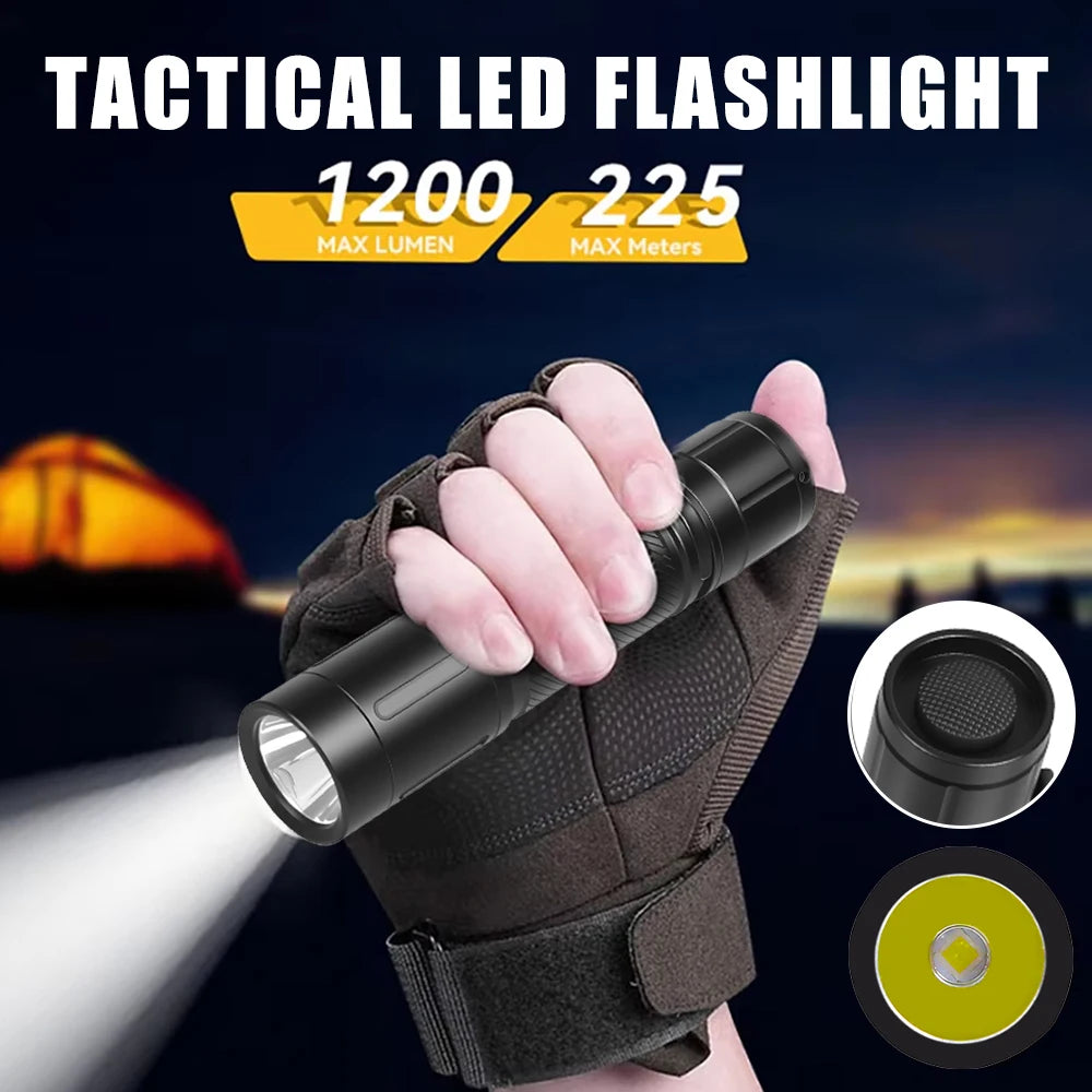 High Power LED Flashlights with Pen Clip Portable Tactical Torch Aluminum Alloys Waterproof Lantern for Outdoor Home Use 21700 Oasis Select