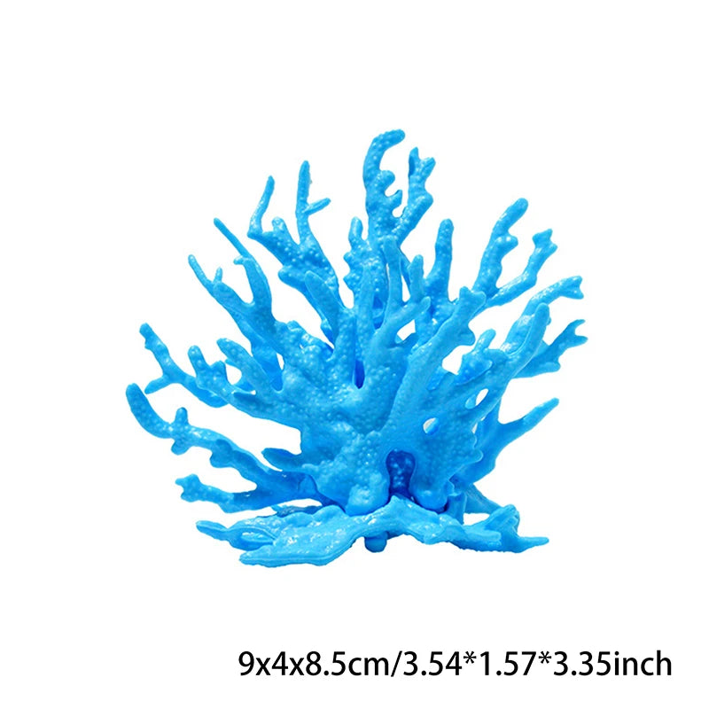 Coralline Artificial Fish Tank Decorations Aquarium Artificial PVC Plants Coral Ornaments Aquarium Landscape Aquarium Oasis Select Blue S