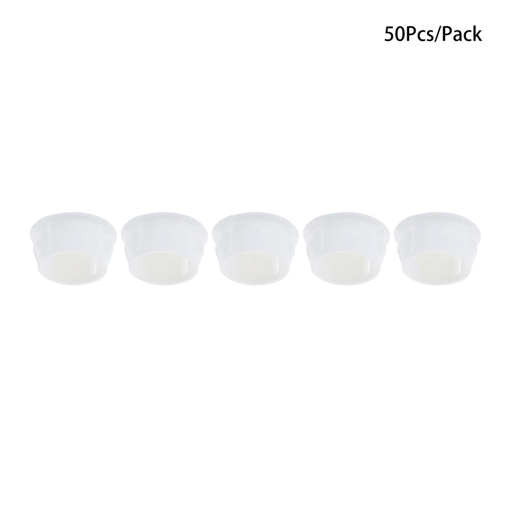 50Pcs Plastic Blanking End Caps Hole Plugs 5mm–32mm Black/White