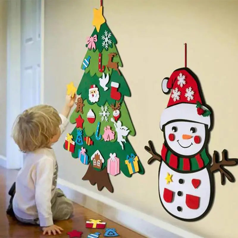 Felt Christmas Tree Montessori Christmas Tree Christmas Felt Tree for Kids Toddlers with 21pc Detachable Ornaments for Christmas Oasis Select