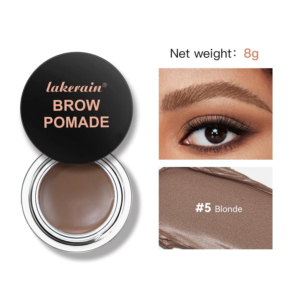 Lakerain Brow Pomade Long-Lasting Waterproof Sweatproof Natural Brown Black Smooth Eyebrow Brow Tint Pencil Makeup Cosmetics Oasis Select 5Blonde