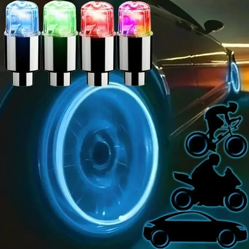 Tire Valve Cap Lights Tire Light for Car Air Valve Caps with Lights for Motorcycles Bicycles Electric Vehicles Lamps Oasis Select