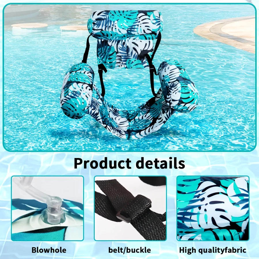 Adult Inflatable Floating Lounge Chair, Foldable, Easy To Carry, Suitable for Water Leisure and Entertainment Summer Oasis Select