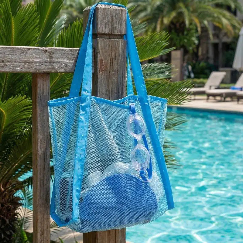 Large Mesh Tote Bag – Beach, Toys, Towels & Organizer