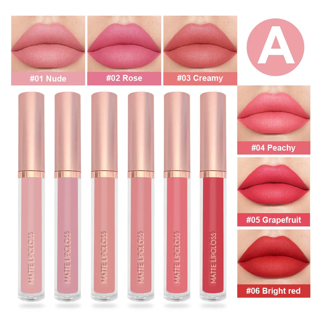Mirsist Matte Liquid Lipstick Set – 6 Waterproof Lip Glazes