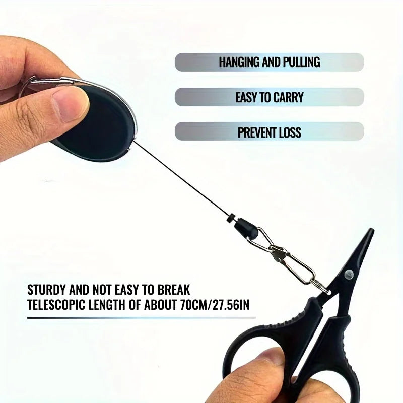 Titanium coated stainless steel fishing scissors, cutting tool for PE braided line, fishing line fishing accessory tool. Oasis Select