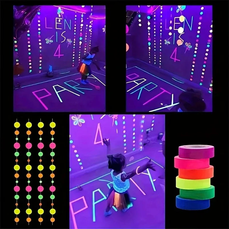 6-Color Fluorescent Cloth Tape Set – Stage, Floor & Crafts Fluorescent Craft Tape Oasis Select