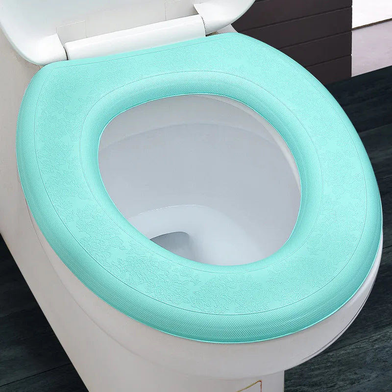 Waterproof Toilet Seat Cover Washable Sticker Foam Portable Silicone Toilet Lid Cover Cup Covers Bathroom Accessories Oasis Select D