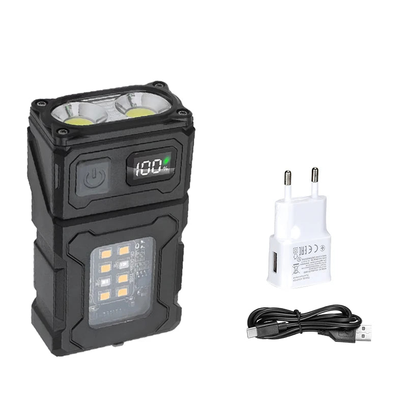 Mini Rechargeable LED Flashlight 800LM | Clip-On Magnetic Torch