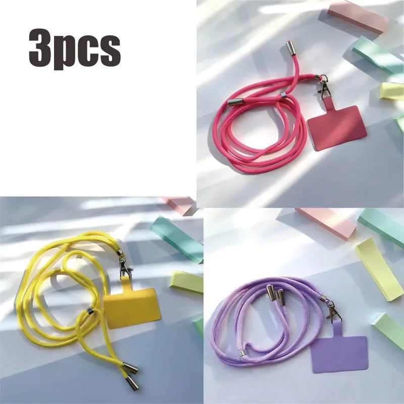 1/4pcs Crossbody Lanyard Necklace Strap Universal Mobile Phone Lanyard Long Adjustment Phone With Clip Safety Anti-Lost Lanyard Oasis Select 3pcs mix