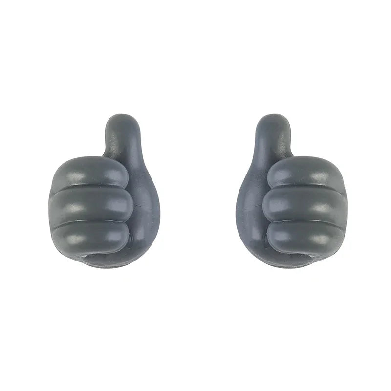 Hand-shaped Rubber Holder Glasses Cable Power Cord Charging Line Self Adhesive Mini Hook Car Storag Organizer Gadget Decorations Oasis Select Grey