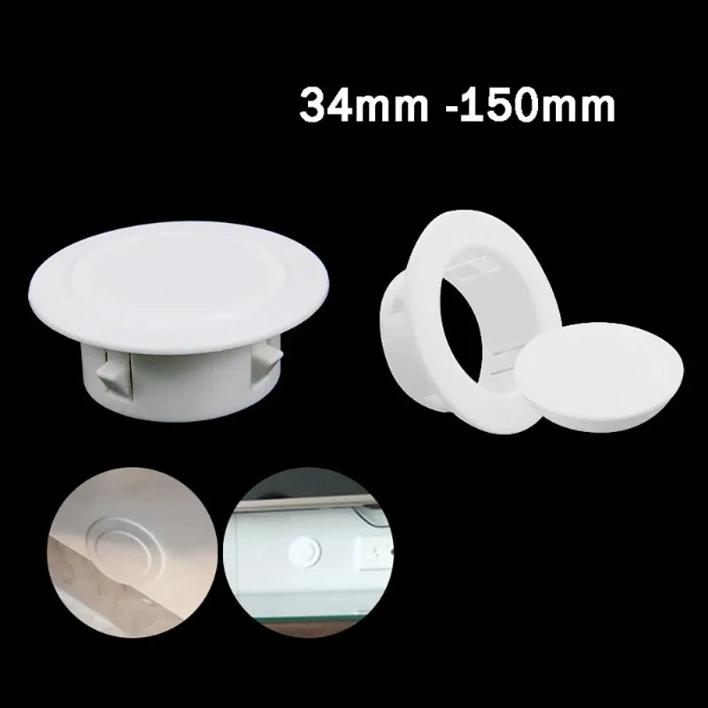 Separable Wall Hole Decorative Cover Protective Vents Decor Cap PP Plastic Plug 40 50 60 70 80 100mm Junction Box Outlet Cover Oasis Select
