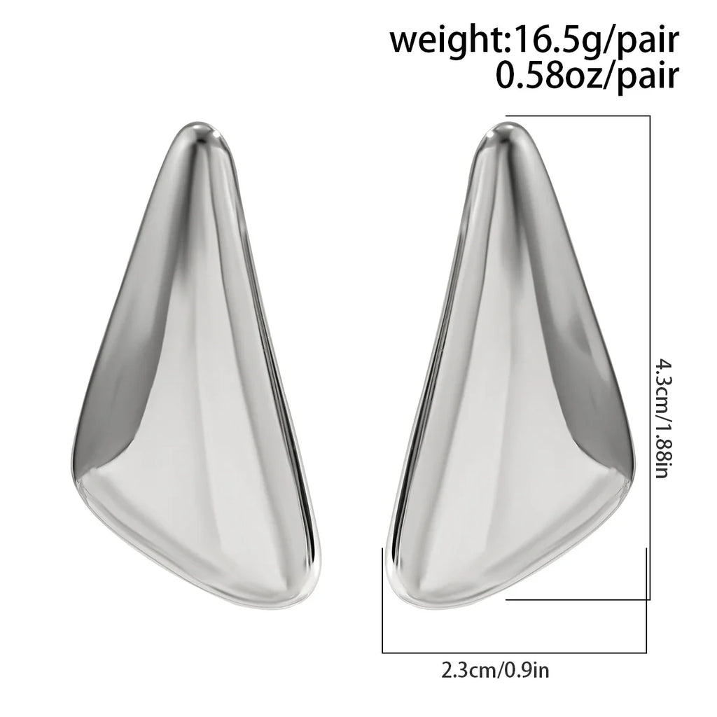 Ingemark Vintage Punk Smooth Metal Stud Earrings Women 2024 Trend Goth Geometric Piercing Earrings Ear Jewelry Accessories Gift Oasis Select
