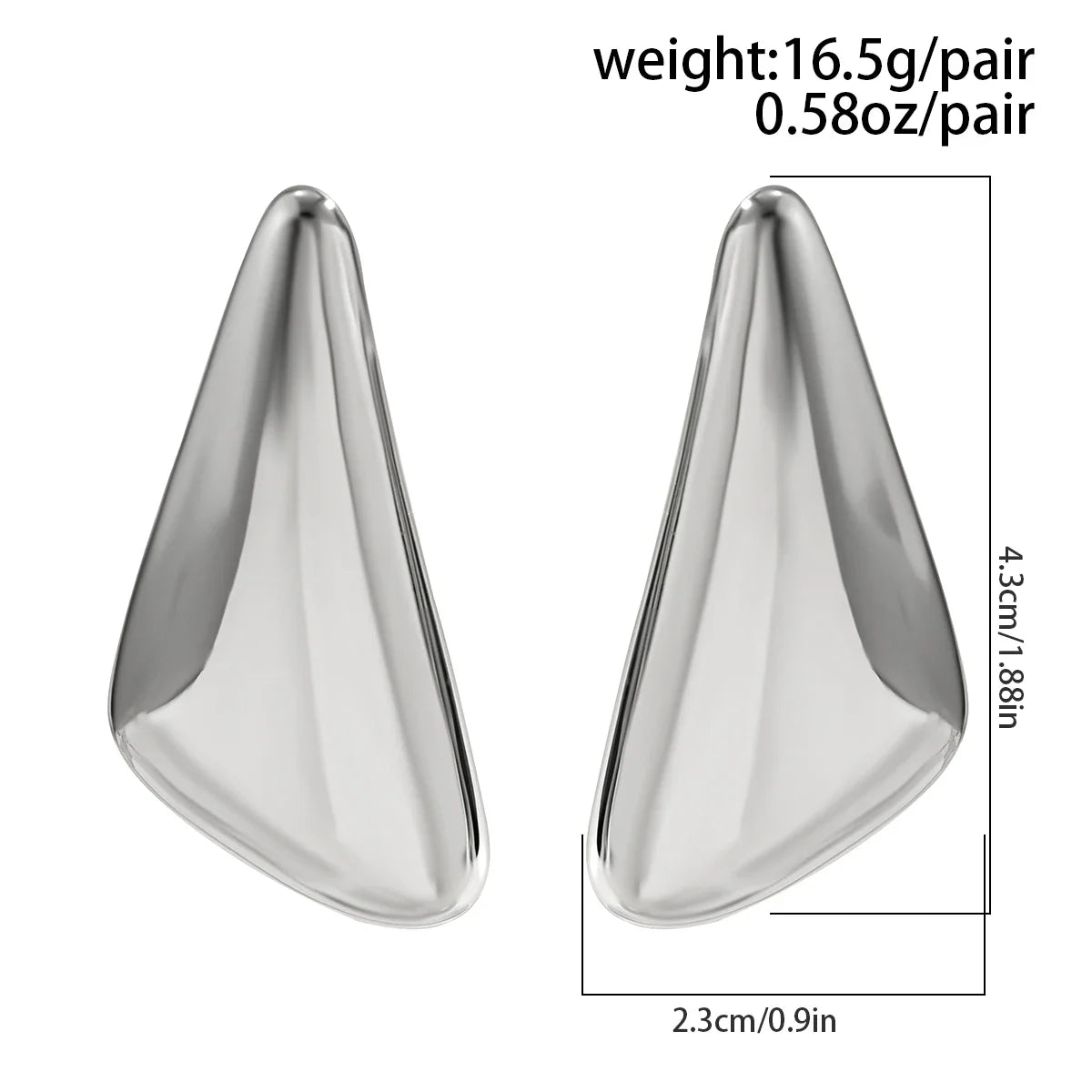 Ingemark Vintage Punk Smooth Metal Stud Earrings Women 2024 Trend Goth Geometric Piercing Earrings Ear Jewelry Accessories Gift Oasis Select