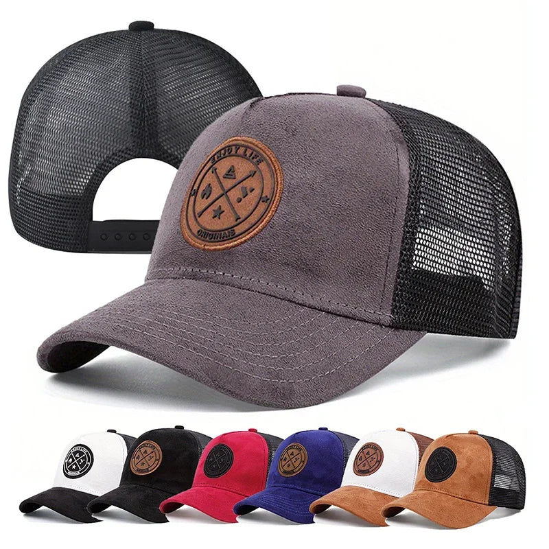 Summer Mesh Baseball Cap Women Men ENJOY LIFE Letter Patch Snapback Hat Casual Breathable Unisex Street Hip Hop Trucker Caps Oasis Select