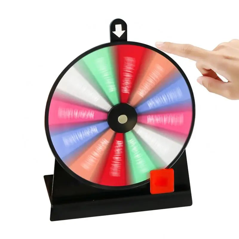 Prize Wheel Non-slip Wheel of Fortune Game Spinner with Stand Erasable Acrylic Board Roulette Wheel 12Slots Tabletop Prize Wheel Oasis Select