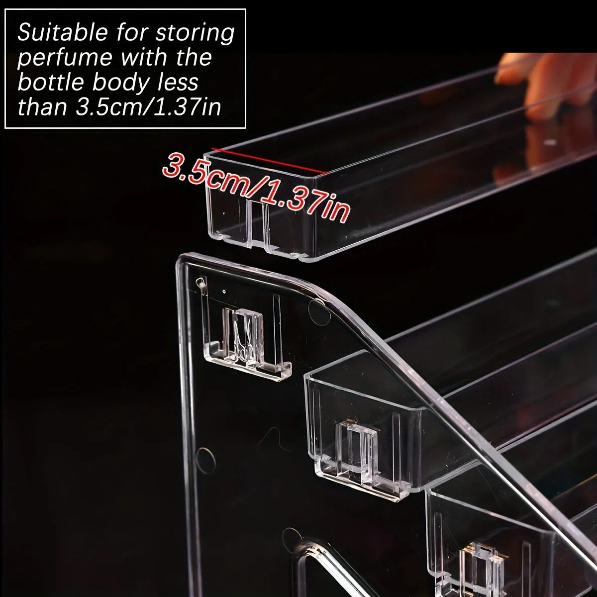 1pc,Transparent multi-layer perfume storage rack, cosmetics display rack, dressing table sorting rack, nail polish rack Oasis Select
