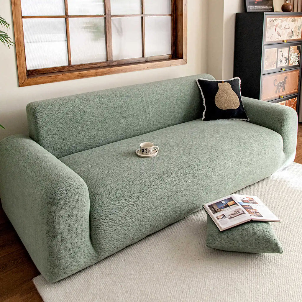 2025 New All-inclusive Sofa Cover Fixed Anti-slip and Anti-cat Scratch Sofa Cover All-season Universal Seat Cushion Oasis Select Green 3 people 190-230cm