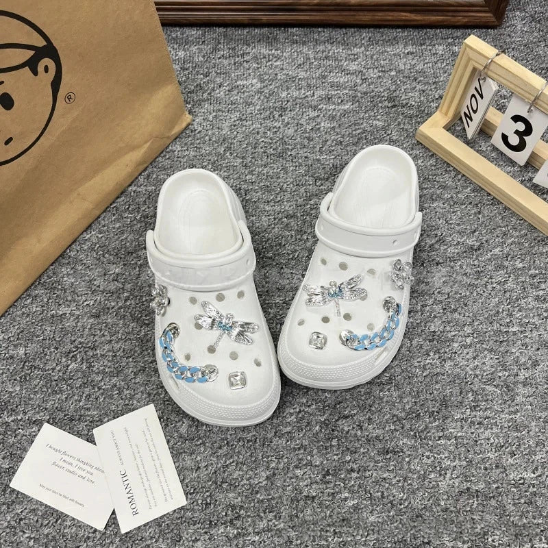 Butterfly Fashion Shoe Accessory Set, decorative shoe buckles, removable, suitable for sandals and flip-flops. Oasis Select