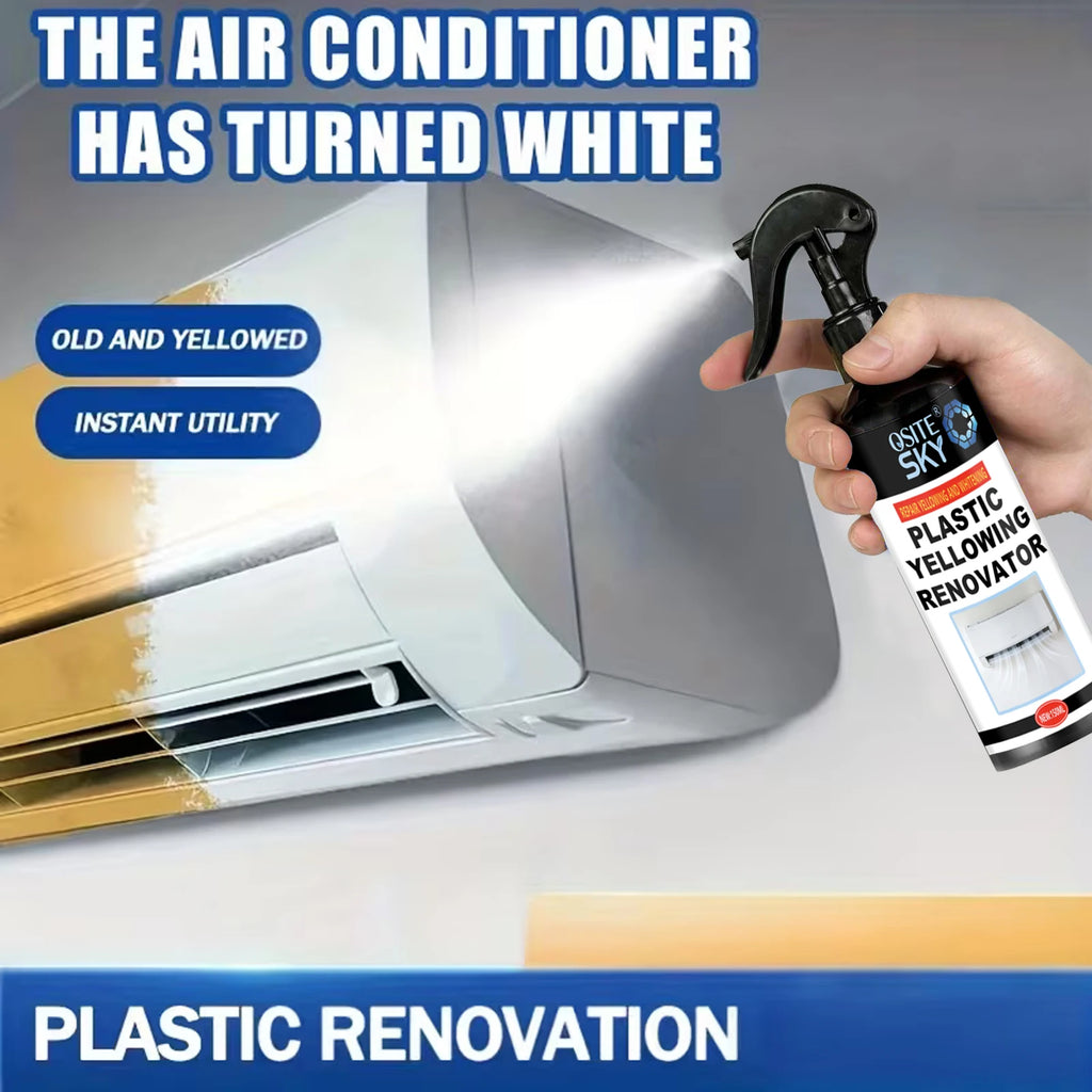 Quick-Effect Plastic Yellowing Eliminator Spray - Robust Formula for Air Conditioning Units, Vehicle Headlights, Surfaces, Appli Oasis Select