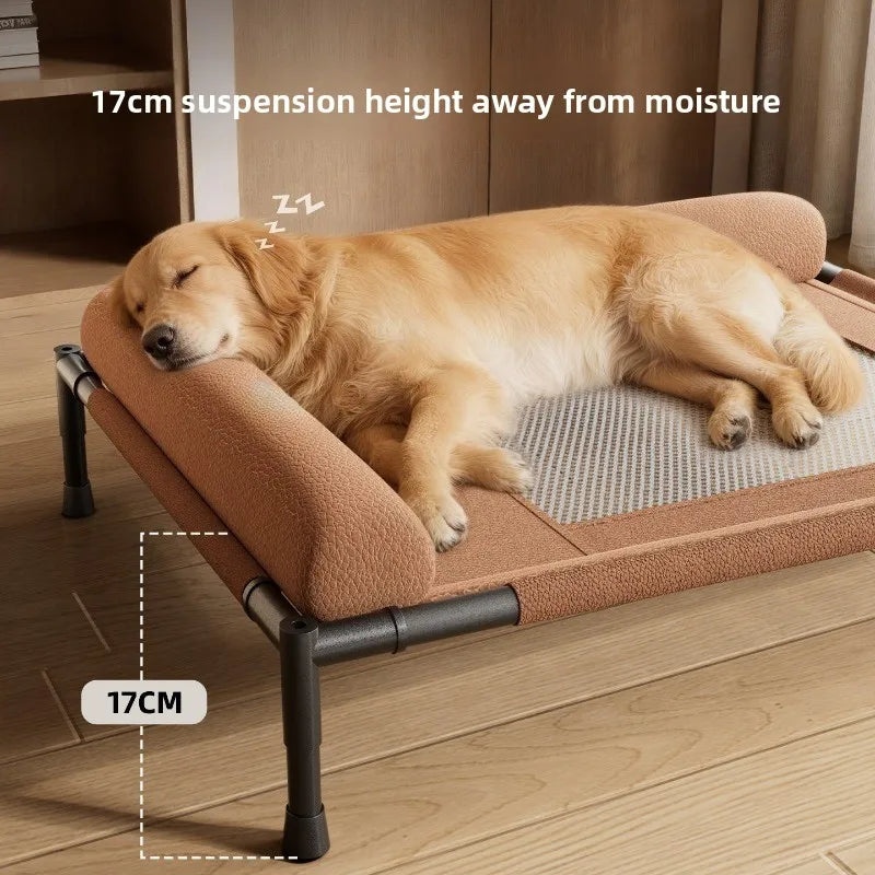 Easy Assembly Sturdy Frame Raised Mesh Medium Large Cat Dog Off-the-ground Pet Bed Removable Washable Moisture-proof Sofa Oasis Select