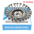 6/8 Inch Steel Wire Weed Brush Cutter Head – Universal Trimmer Disc Grass Trimmer Head Oasis Select GZ209-6-inch