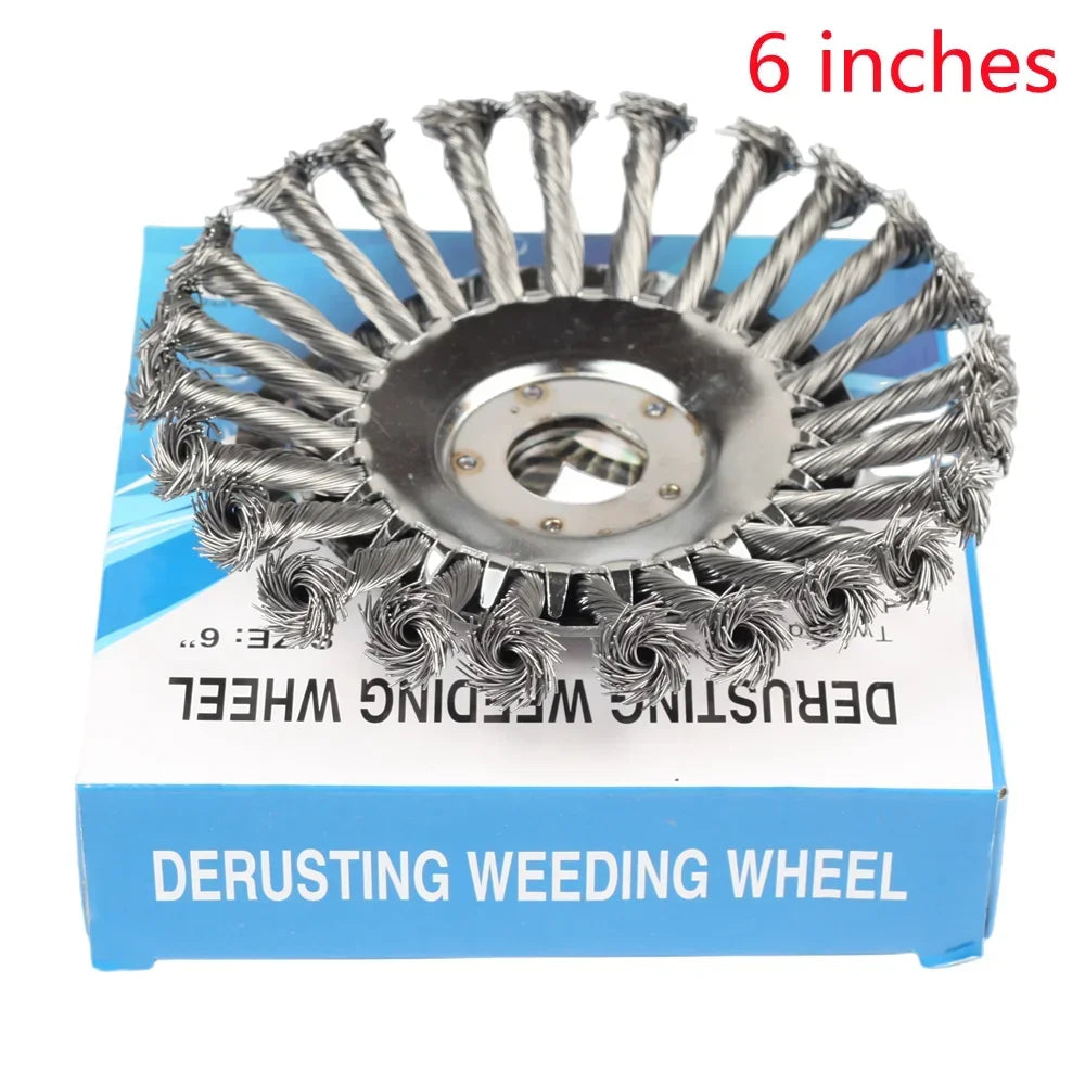 6/8 Inch Steel Wire Weed Brush Cutter Head – Universal Trimmer Disc Grass Trimmer Head Oasis Select GZ209-6-inch