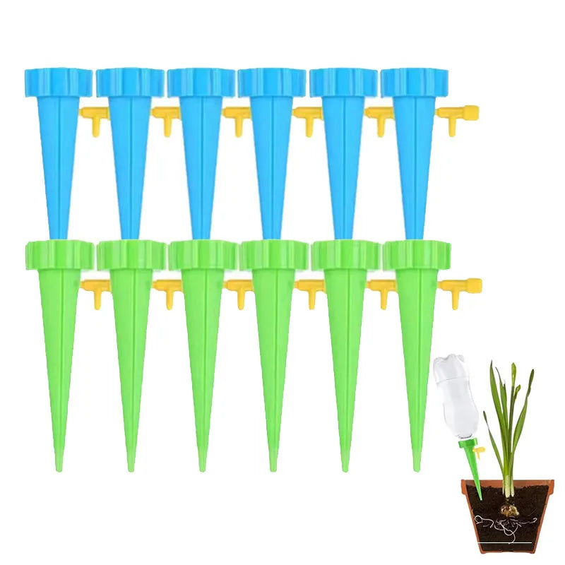 6-24pcs Self Watering Kit Drip Irrigation Indoor Plant Watering Device Horticultural Flower Automatic Watering Device Small Tool Oasis Select 12pcs-Mix