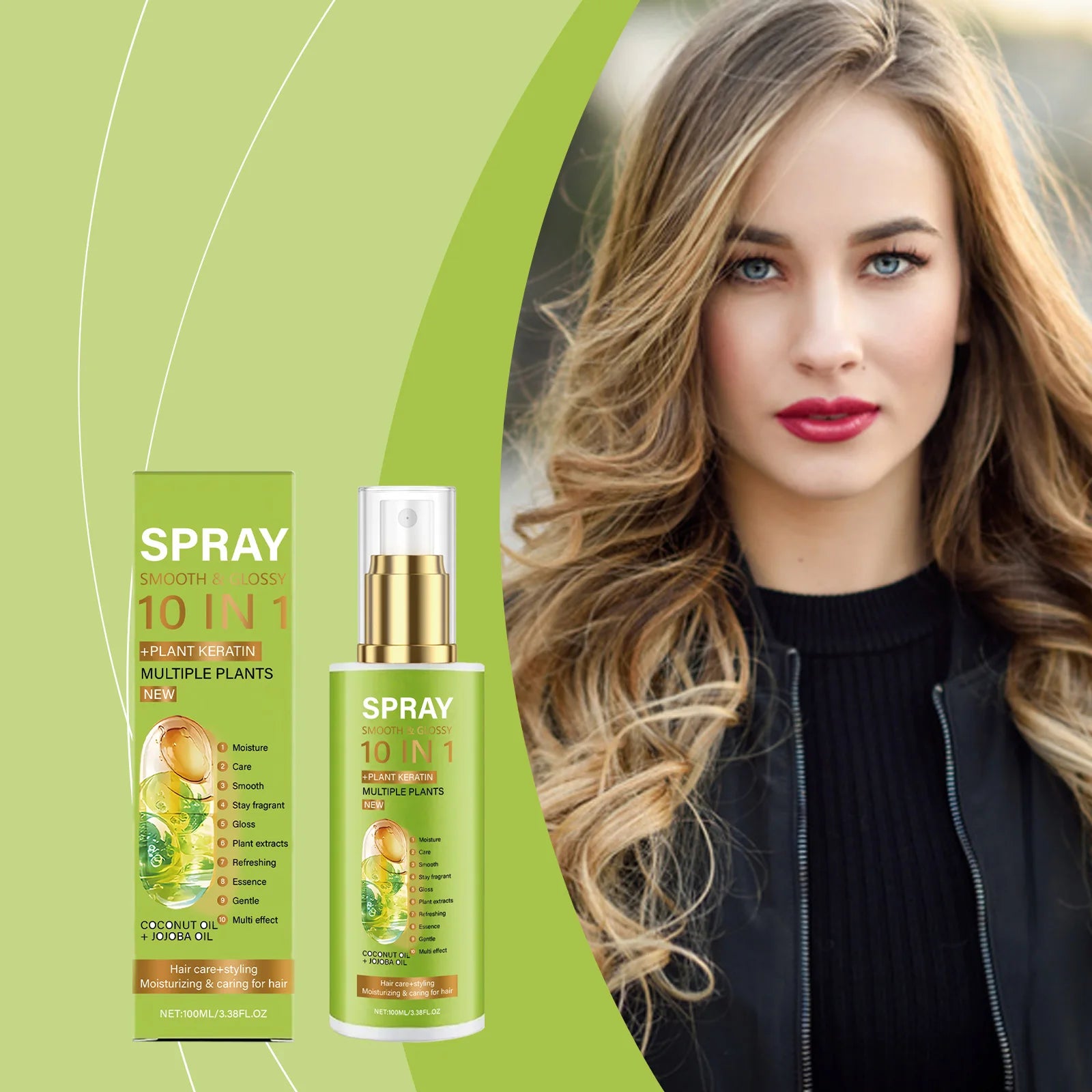 Plant Keratin Hair Care Spray Deep Moisturizing Improve Damaged Hair Quality Relieve Dryness Gloss Nourishing Hair Essence Spray Oasis Select