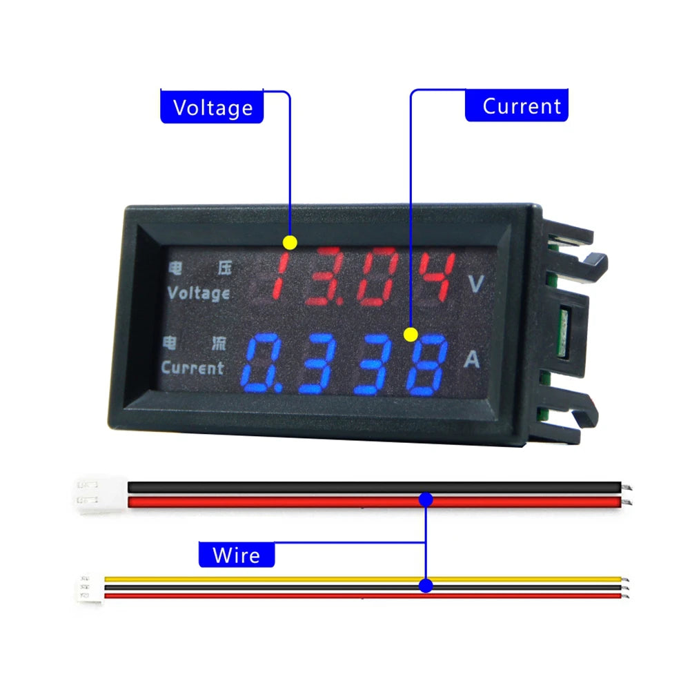 M4430 DC 100V 10A Electronic Digital Voltmeter Ammeter 0.28'' LED Display Voltage Regulator Volt AMP Meter Tester Oasis Select