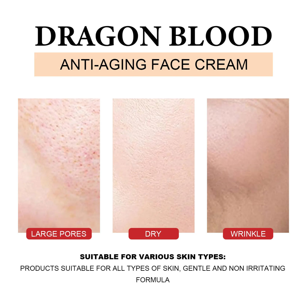 EELHOE Dragon Blood Face Cream Pore Shrinking Facial Rejuvenation Nourishing Hyaluronic Acid Moisturizing Face Brightening Cream Oasis Select