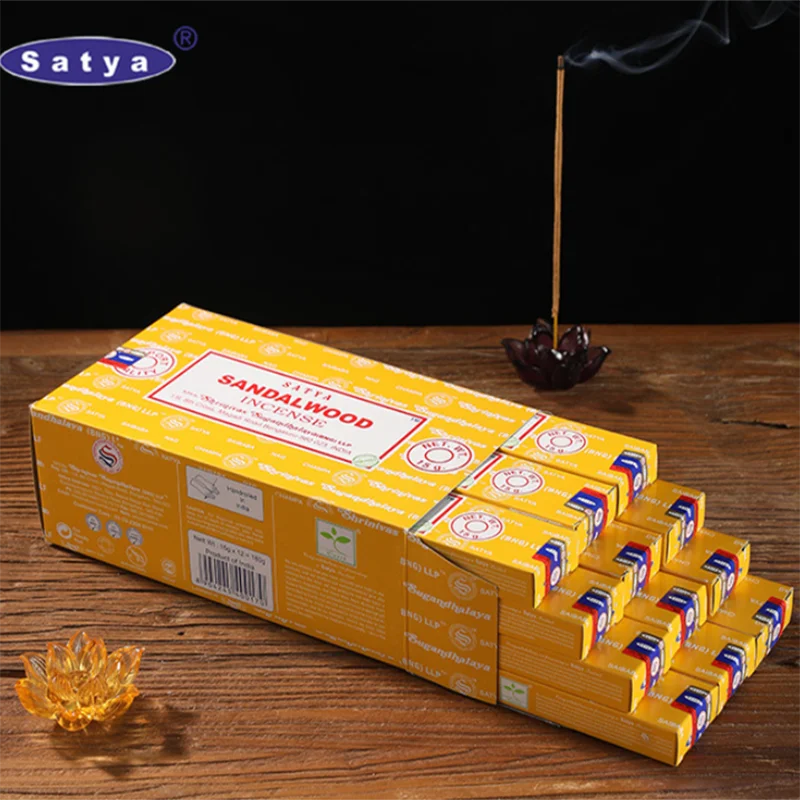 Satya 5box /2box India Sandalwood Incense Household Bedroom Toilet Bathroom NAGCHAMPA Tibetan Incense Line Fragrance Lasting Oasis Select