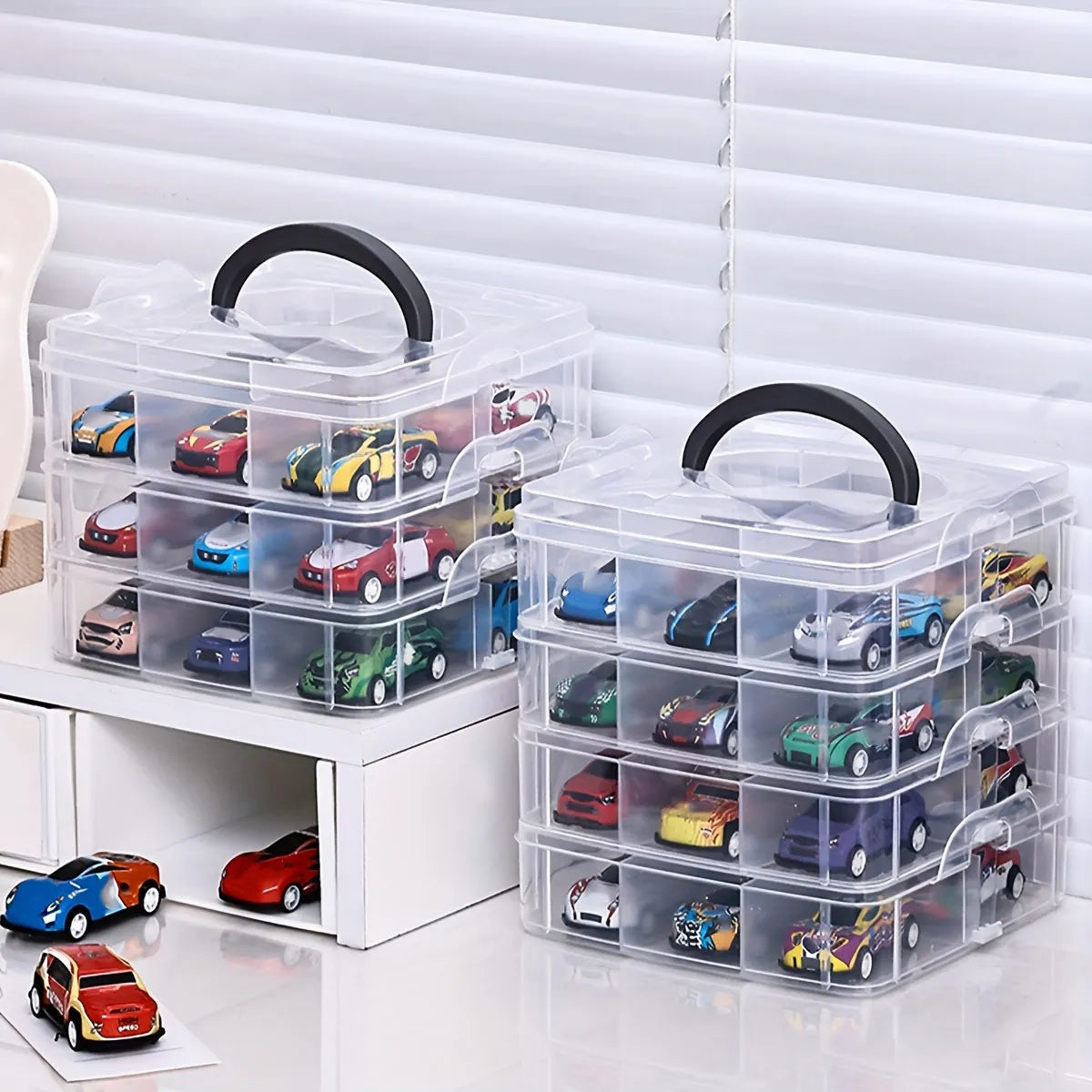 1pc Transparent and Minimalist Toy Storage Box, Dustproof and Moisture-Proof, Jewelry, Earrings, Portable Storage Box Oasis Select