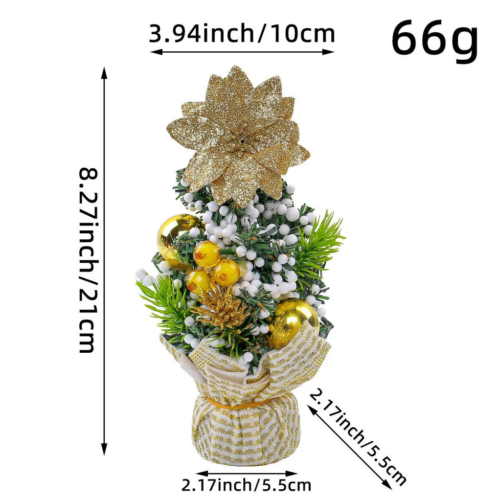 Christmas Tree 20CM Mini Set Table Decoration for Children Small Decorative Christmas Ball home decor Oasis Select K3-13B 10x21cm