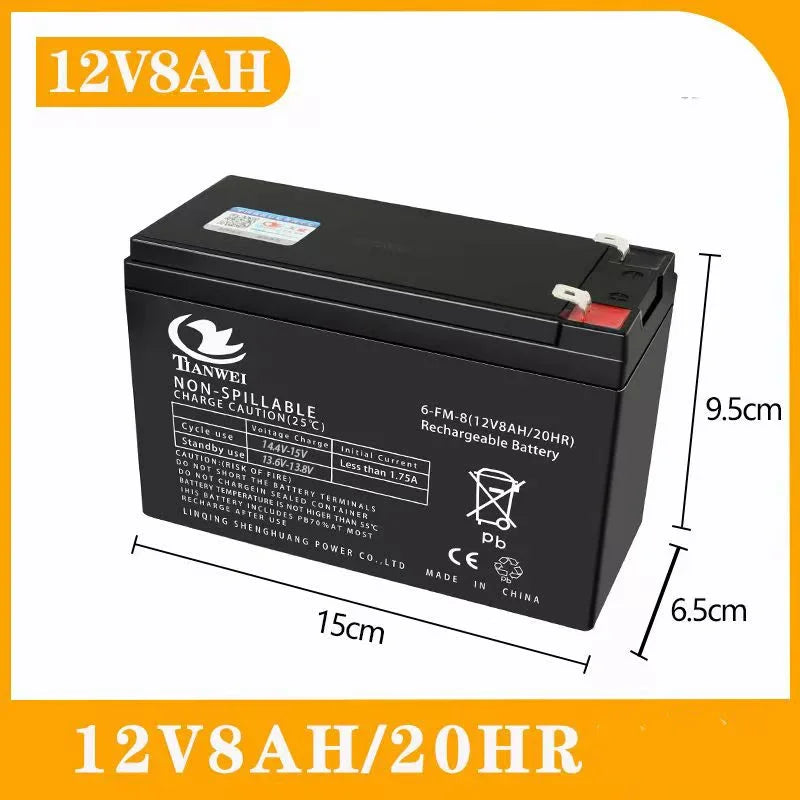 Hot 6V 12V Rechargeable Battery For Children's Electric Vehicles Toy Cars Motorcycles Baby Strollers Battery 5Ah 7Ah 8Ah 12Ah Oasis Select 12V 8Ah Battery
