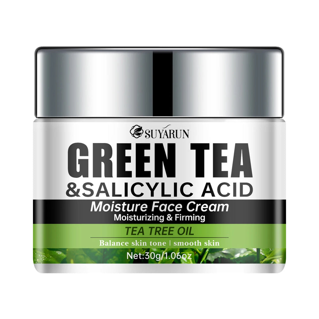 SUYARUN Plant squalane Camellia green tea Cream, hydrating anti-aging moisturizer, natural skin care for dry and sensitive skin. Oasis Select 30g