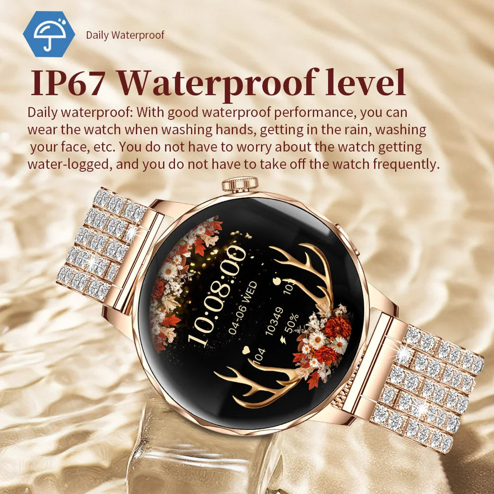 696 Fashion Smart Watch Women Blue Tooth Call Sports Fitness Bracelet Waterproof Music Heart Rate Sleep Lady Health Smartwatch Oasis Select