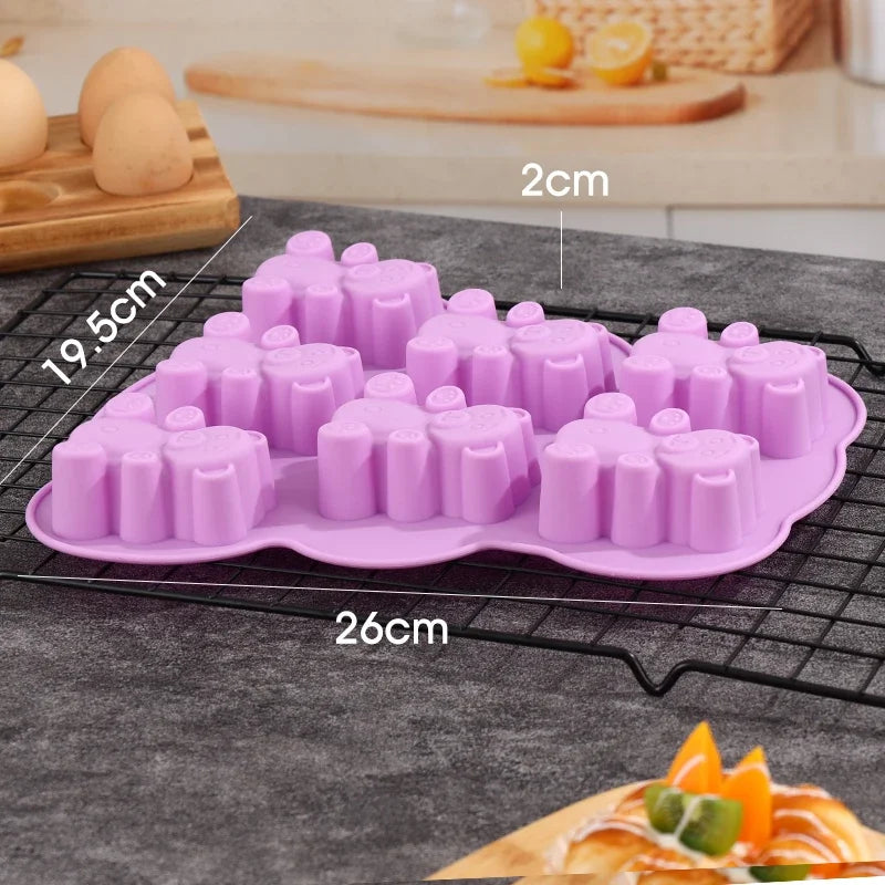 1pcs Lovely Bear Cake Mold Animal Cookie Silicone Mould For Chocolate Candy Kitchen Fondant Supplies Cupcake Topper Decorating Oasis Select