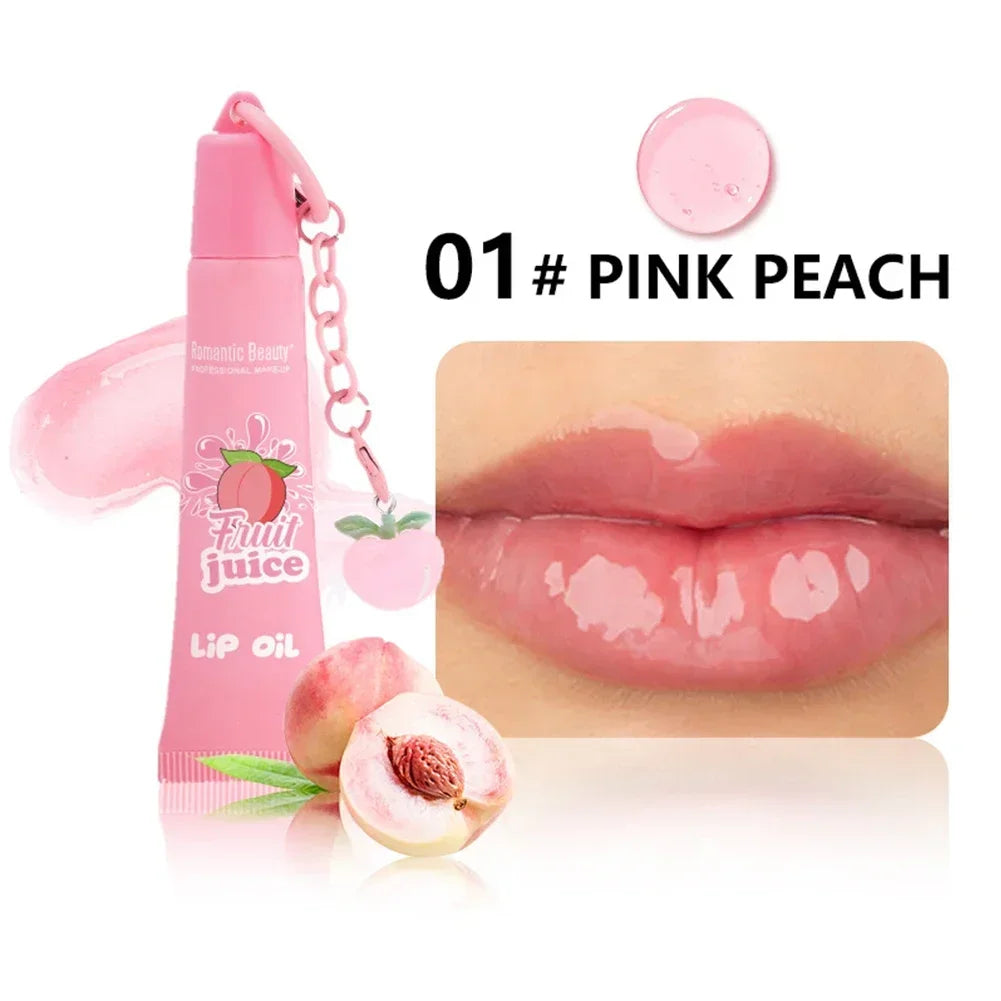 Moisturizing Fruit Lip Oil Hydrating Nourishing Formula Soothing Care for Chapped Lips Glossy Shine Non Sticky Everyday Lip Oasis Select Peach Fruit Lip Oil