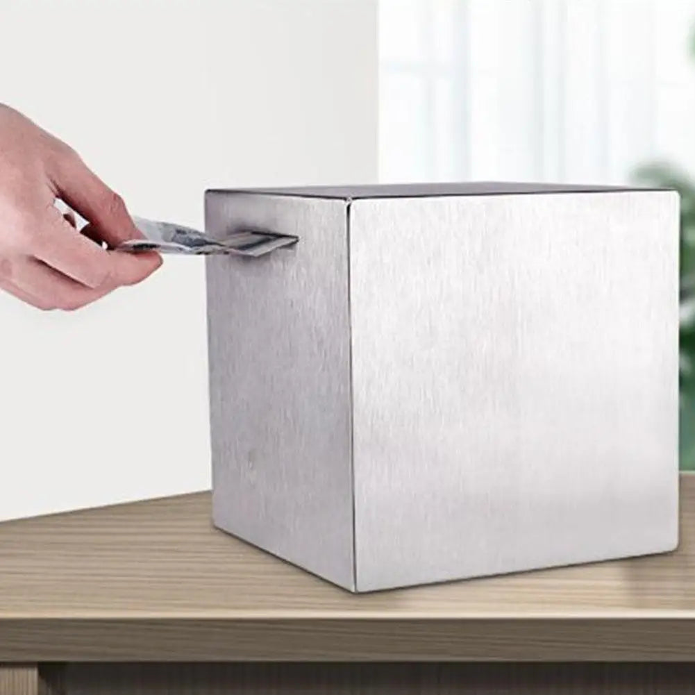 Stainless Steel Piggy Bank – Large Capacity Coin & Money Safe Box Piggy Bank Oasis Select