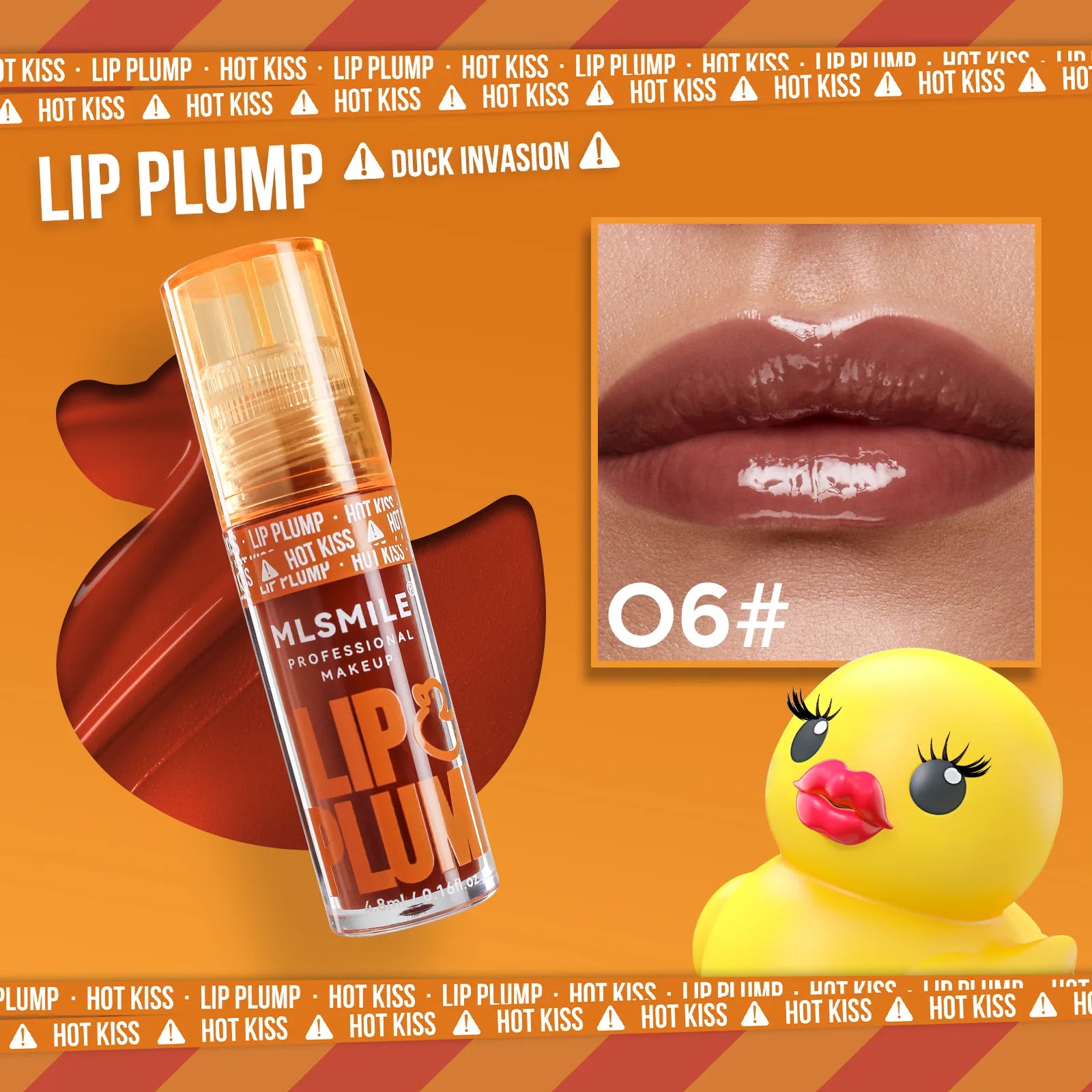 MLSMILE Mirror Lip Gloss Plumping Oil – Cute Duck, 4.8ml